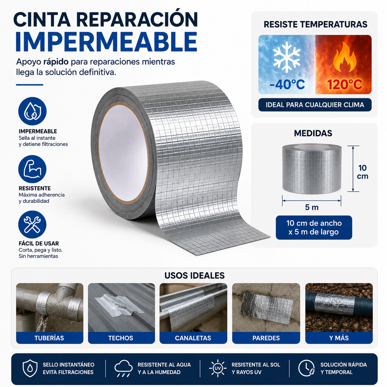 FlexTape Pro - Sello impermeable duradero